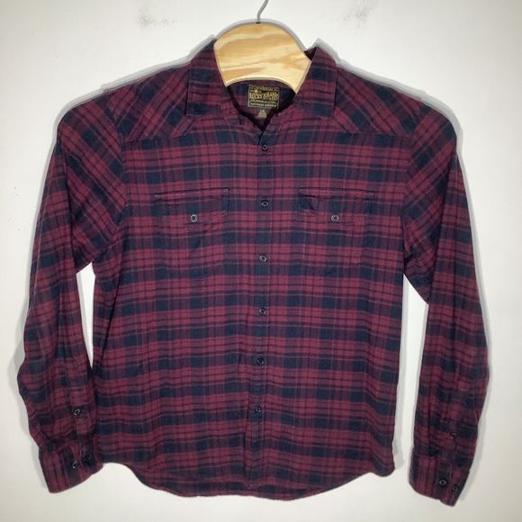 Lucky Brand Mens Saturday Stretch Long Sleeve Button Up Flannel Shirt Size Large - Picture 2 of 7